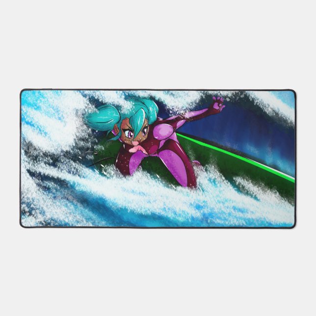 Surfin' Chel Desk Mat (Front)