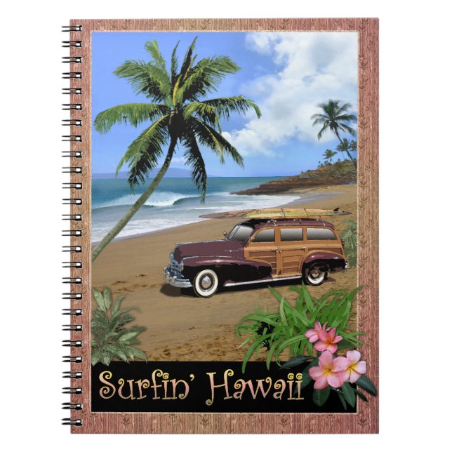 Surfin' Hawaii Spiral Notebook (Front)