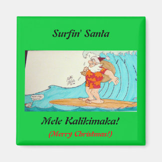 Surfin' Santa Magnet