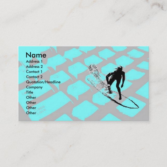 Surfin The Net Profile Card (Front)