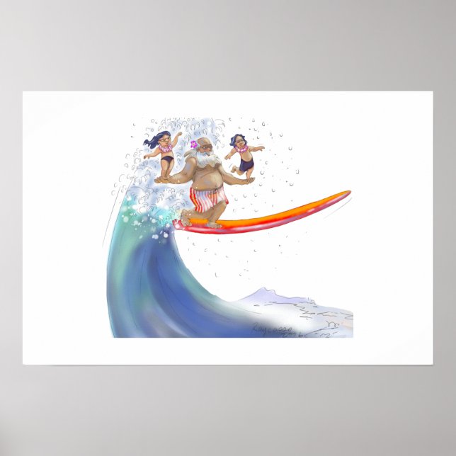 sUrFiN WiTh sAnTa Poster (Front)