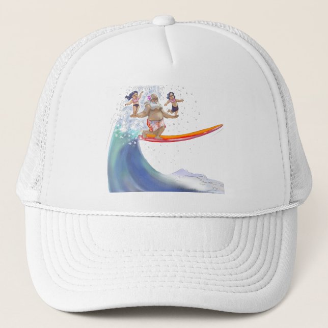 sUrFiN WiTh sAnTa Trucker Hat (Front)