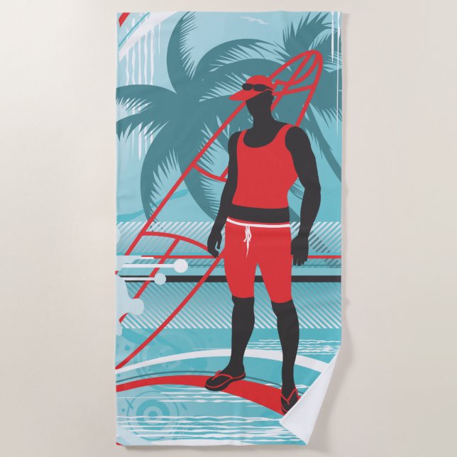 Surfing 4 Beach Towel (Front)