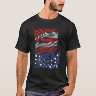 Surfing 4th Of July American Flag Wave Patriotic S T-Shirt
