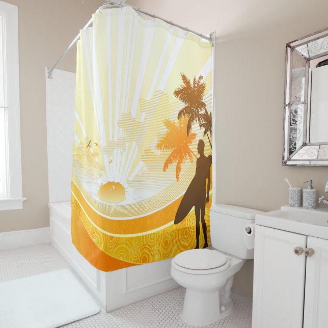 Surfing 7 shower curtain (In Situ)