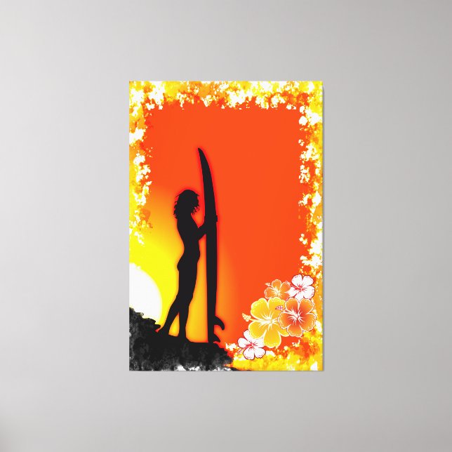 Surfing 9 canvas print (Front)