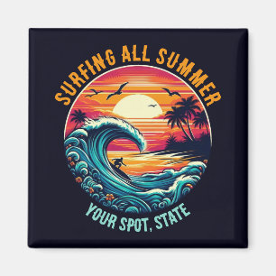 Surfing All Summer Magnet