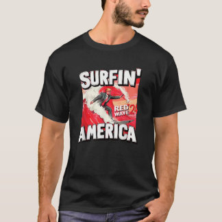 SURFING AMERICA Red Wave 24 Trump 2024 election vo T-Shirt