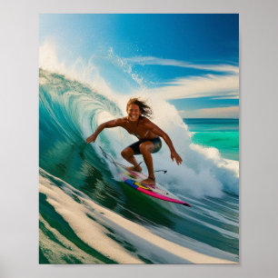 Surfing an American sea Poster