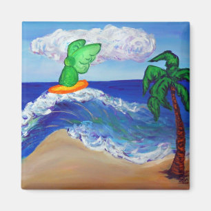 Surfing Angel Raphael Magnet
