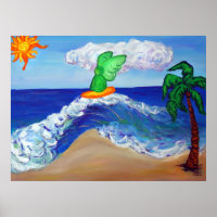 Surfing Angel Raphael Riding Healing Waves