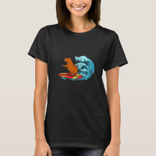 Surfing Animal Capybara Whisperer Cavy Rodent T-Shirt