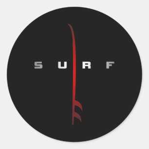 Surfing Apparel - Surfer Surf Classic Round Sticker
