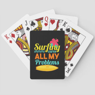 Surfing Are All My Problems Playing Cards