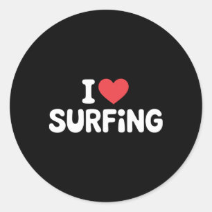 Surfing Art For Men Women Surfer Surfboard Lover S Classic Round Sticker