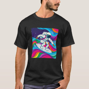 Surfing Astronaut Hang 10 Galaxy boarding Surfer U T-Shirt