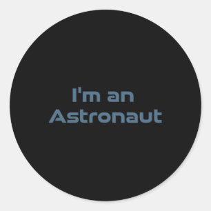 Surfing Astronaut Retro Space Wave Funny Cosmic Classic Round Sticker