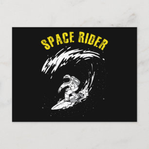 Surfing Astronaut Space Rider Postcard