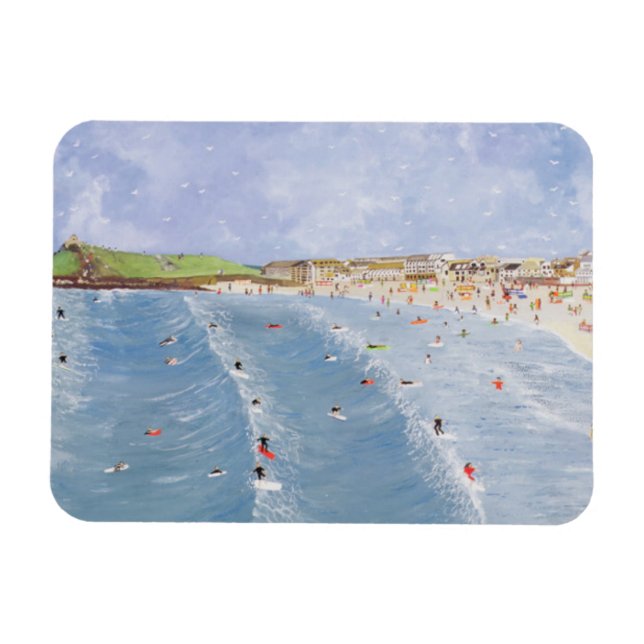 Surfing at Porthmeor Magnet (Horizontal)