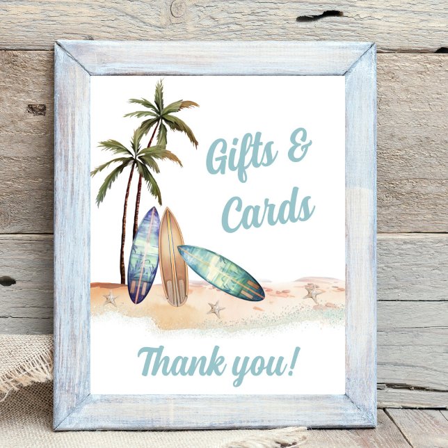 Surfing Baby Shower Gift Drop Off Sign (Creator Uploaded)