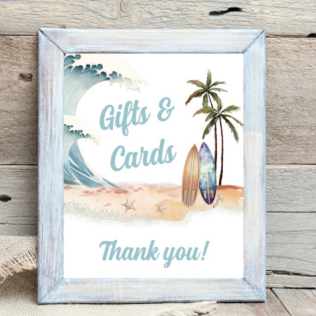 Surfing Baby Shower Gift Drop Off Sign (Creator Uploaded)