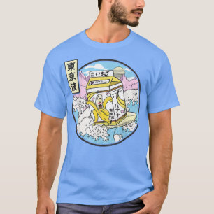 Surfing Banana Milk Carton Japan Wave Kawaii Vapou T-Shirt