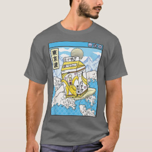 Surfing Banana Milk In Japan Waves Anime Kawaii Va T-Shirt
