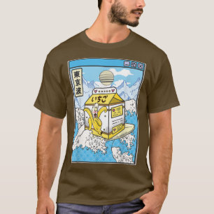 Surfing Banana Milk In Japan Waves Anime Kawaii Va T-Shirt