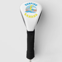 Surfing banana surfboard fruit illustration ocean