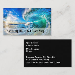 Surfing Beach Gear Business Cards
