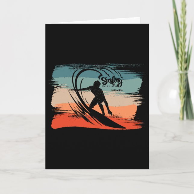 Surfing Beach Surfer Board Surf  Card (Front)