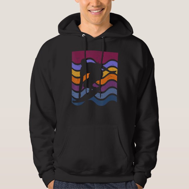 Surfing Beach Surfer Surf Summer Ocean Waves Hoodie (Front)