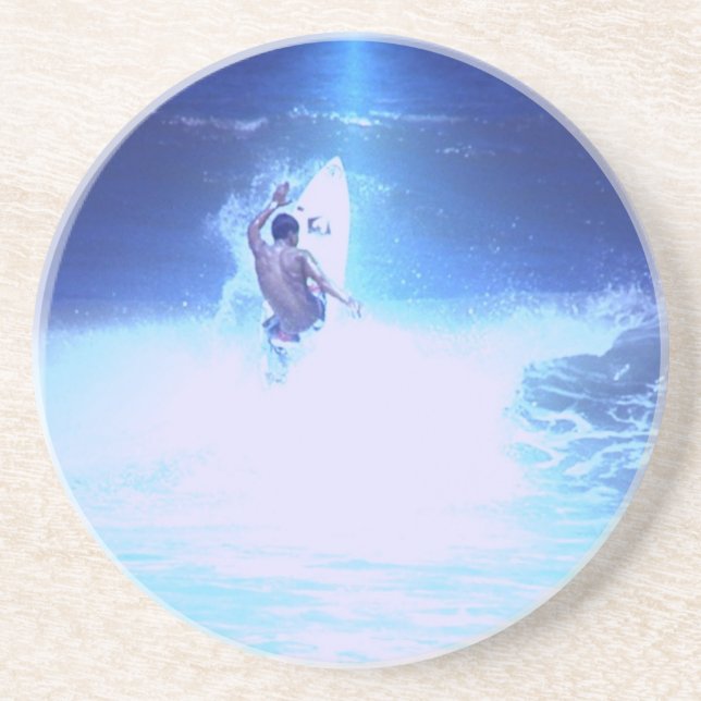 Surfing Big Waves Coasters (Front)