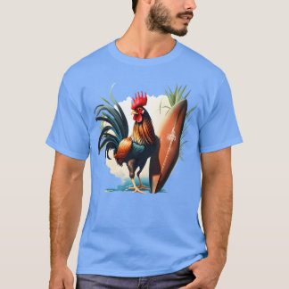 Surfing Bird Rooster family T-Shirt