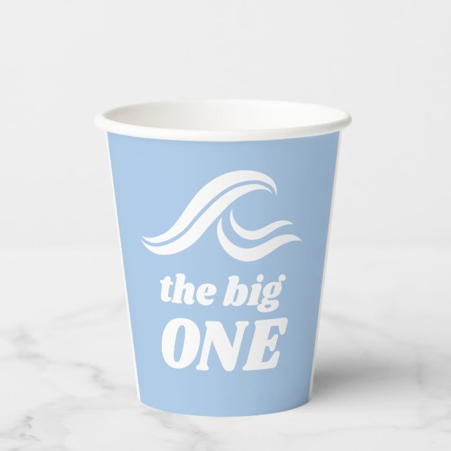 Surfing Birthday , The Big One Paper Cups (Front)