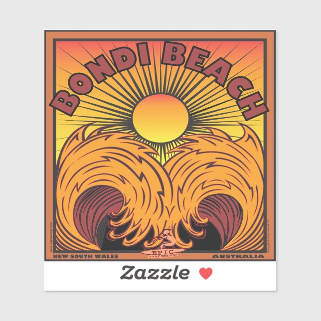 SURFING BONDI BEACH AUSTRALIA (Sheet)