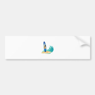 Surfing Bumper Sticker
