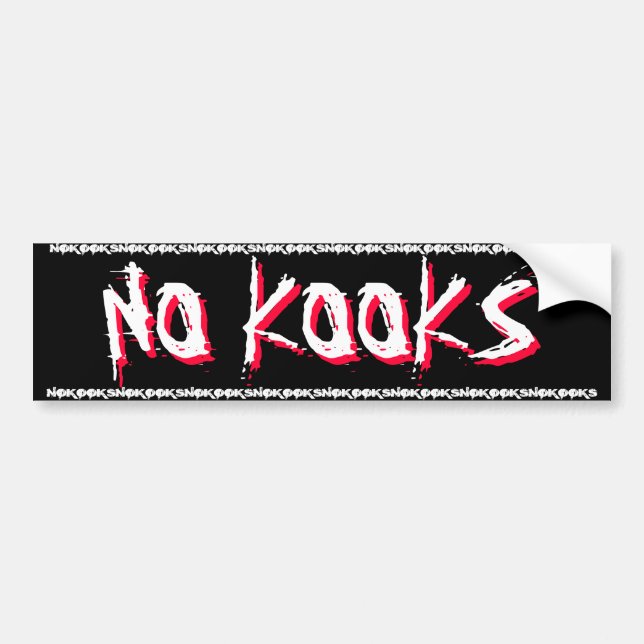 SURFING BUMPER STICKER - NO KOOKS (Front)