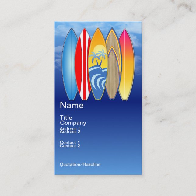 Surfing Business Card (Front)