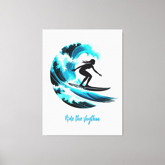 surfing canvas print (Front)