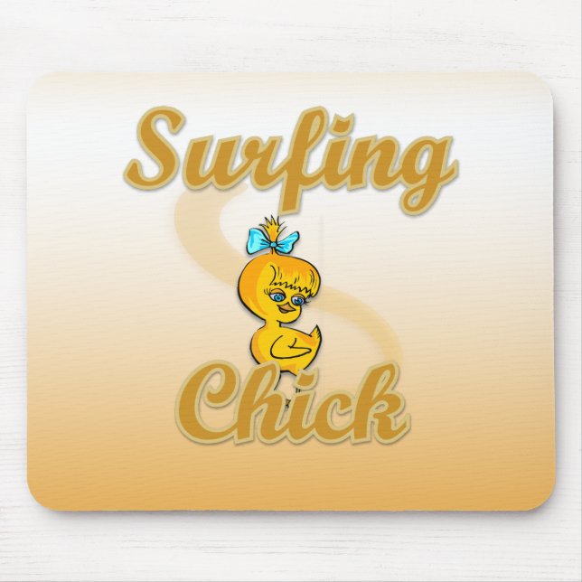 Surfing Chick Mouse Pad (Front)