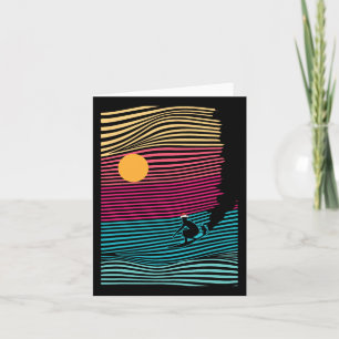 Surfing Christmas In July Retro Beach Summer Vacat Card