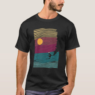 Surfing Christmas In July Retro Beach Summer Vacat T-Shirt