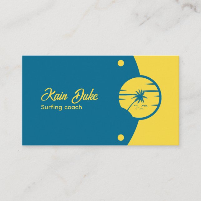 Surfing coach  business card (Front)