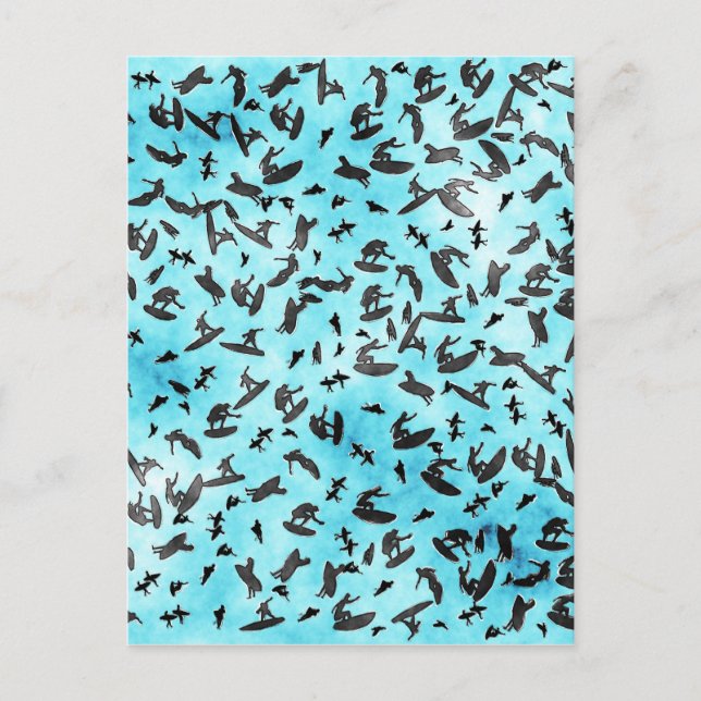 Surfing Collage Postcard (Front)