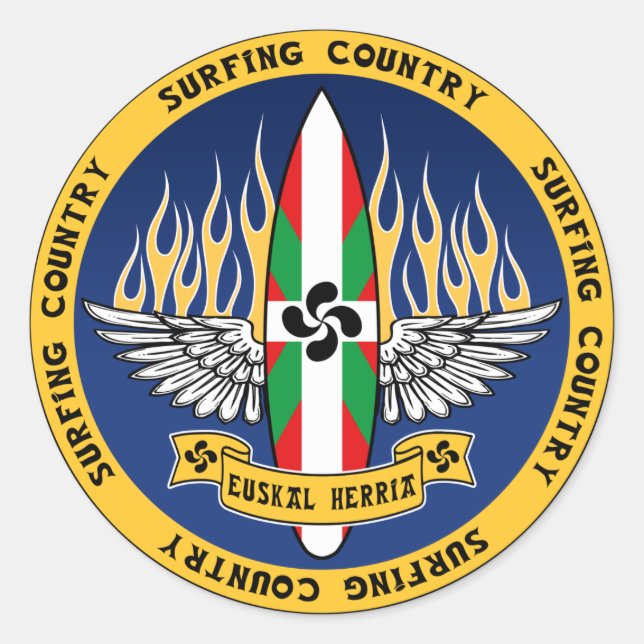 Surfing Country Sticker (Front)