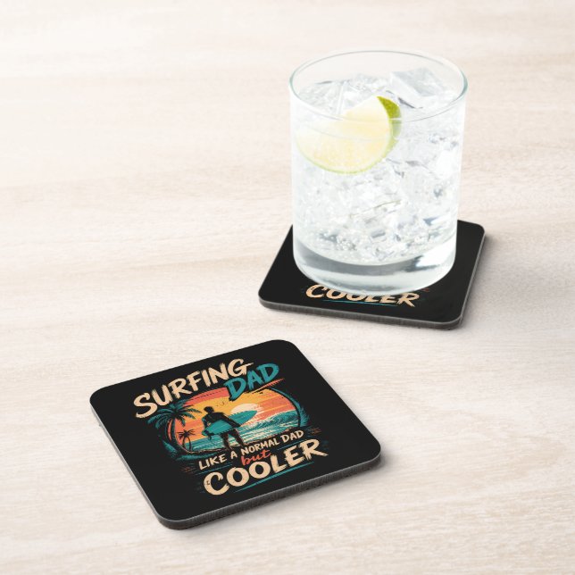 Surfing Dad Like A Normal Dad But Cooler Summer Coaster (Right Side)