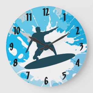 Surfing Design Wall Clock