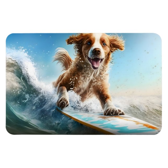 Surfing Dog Magnet (Horizontal)