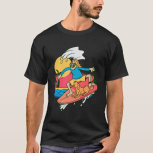 surfing dog  owner T-Shirt
